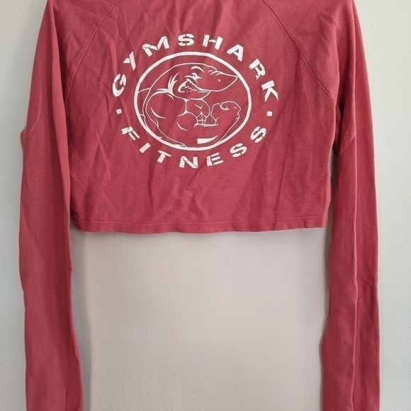 GYMSHARK Long Sleeve Crop Top Medium Gym Athletic Wear Gymwear - Picture 5 of 5